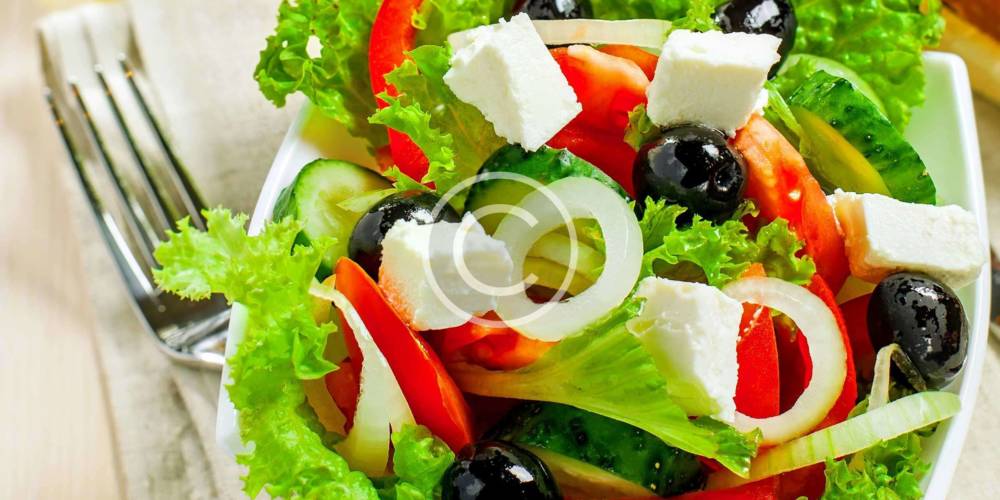 Traditional Greek Salad with Lettuce