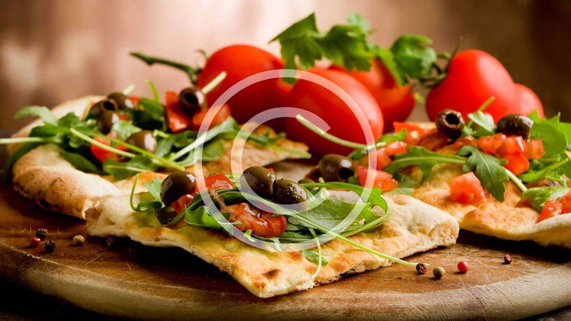 Lavash Pizza with Tomatoes and Mozzarella